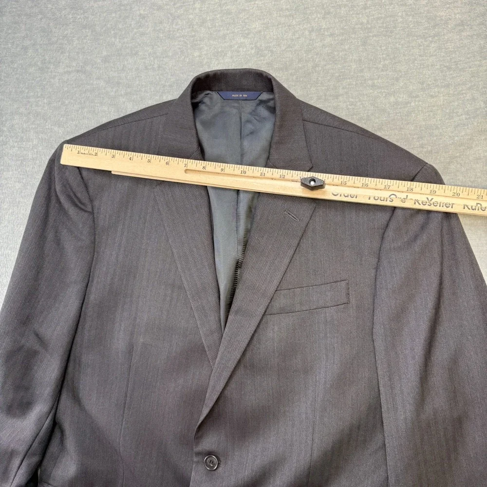 Brooks‎ Brothers Blazer Mens 42R Charcoal Gray Madison Saxxon Wool Suit Jacket